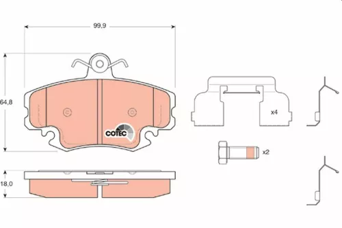Bremsbelagsatz, Scheibenbremse