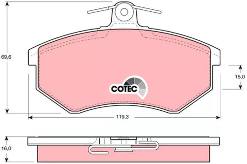 Bremsbelagsatz, Scheibenbremse